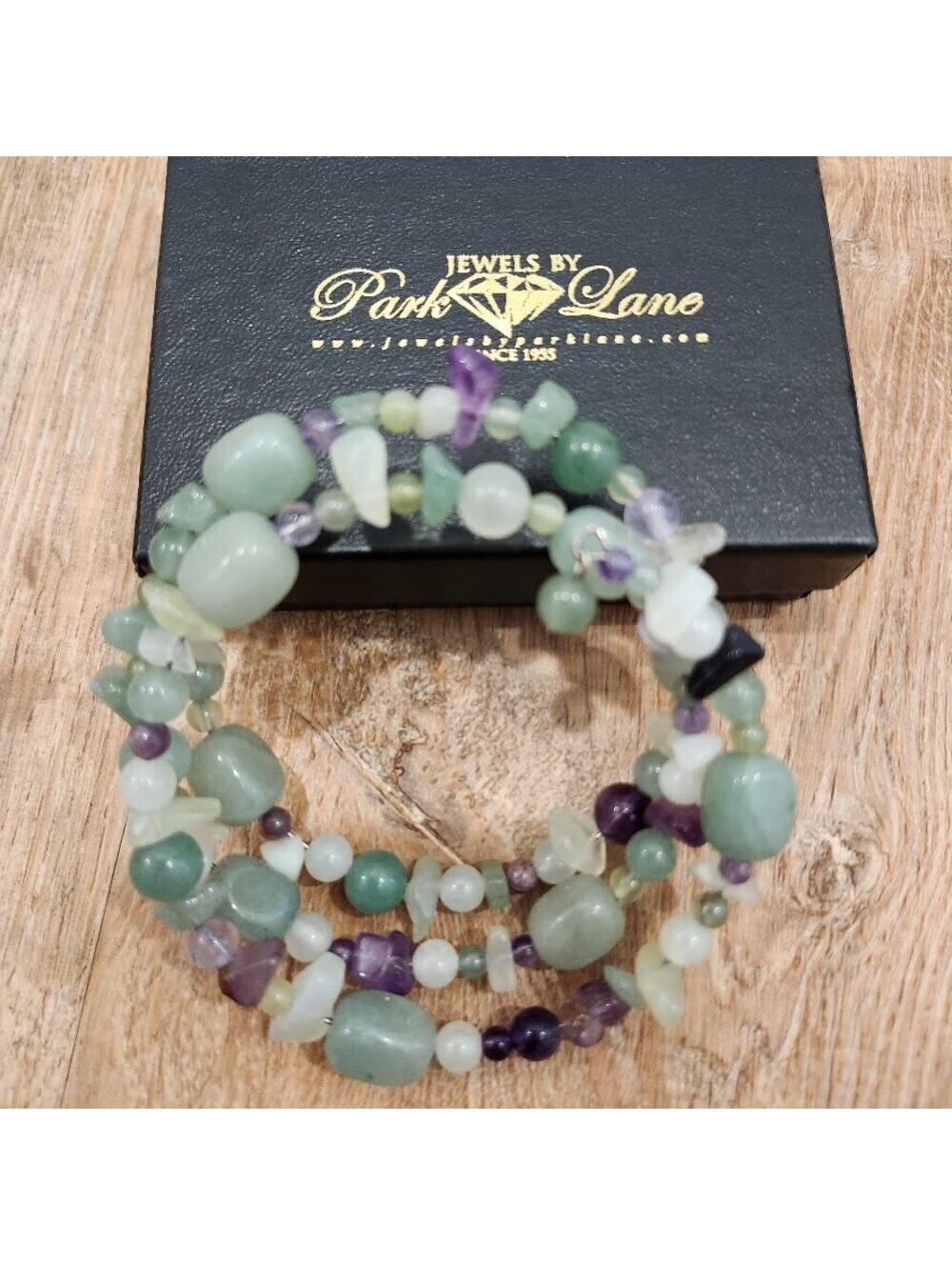 Park Lane Mandalay Genuine Aventurine & Amethyst Bracelet Coil Wrap Around